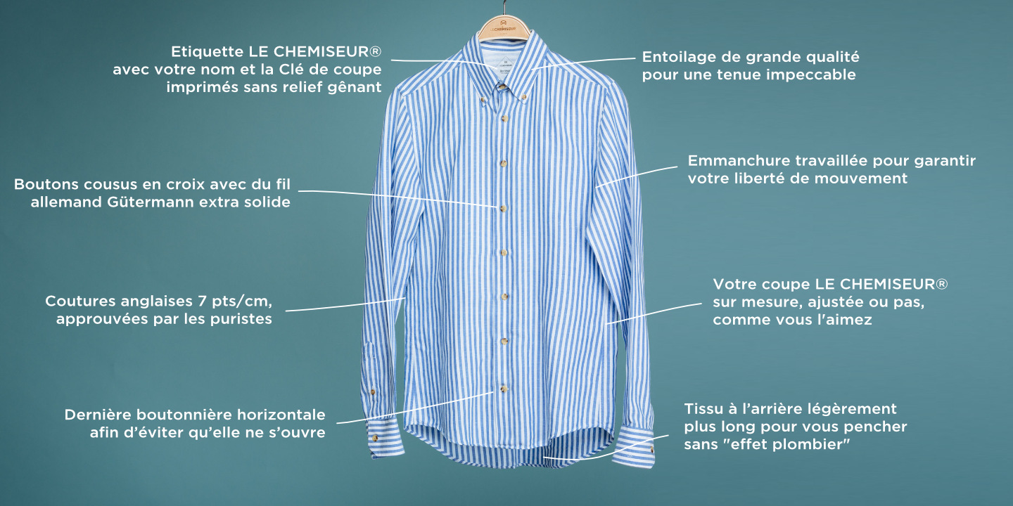 LE CHEMISEUR® Chemises de Qualité haut de gamme