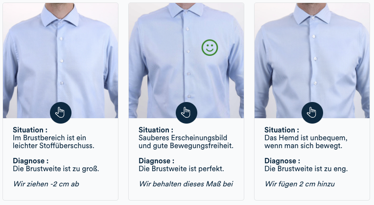 Messung der Brustweite: Halber Brustumfang zur Überprüfung der Bewegungsfreiheit