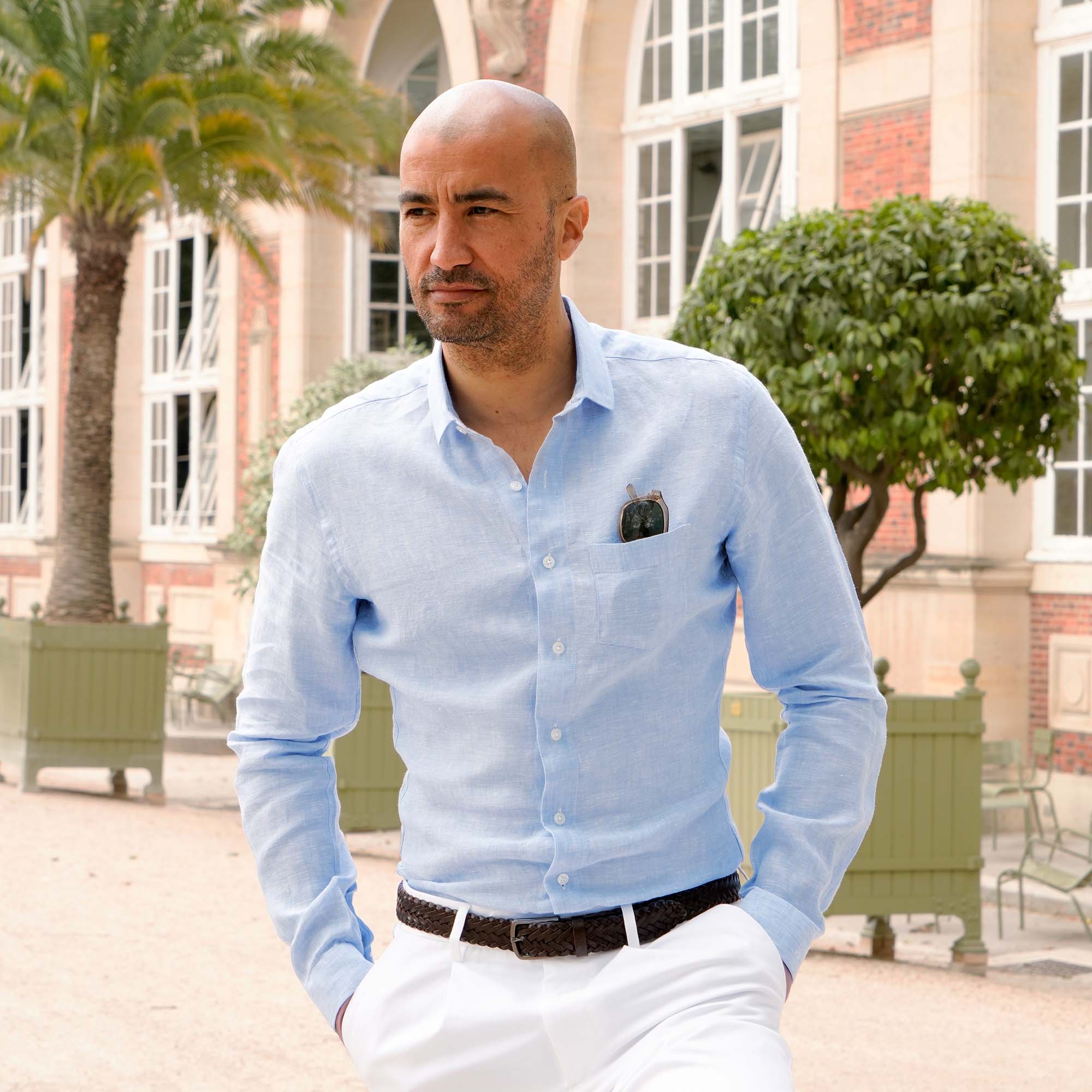 Chemise en lin facile à commander sur mesure par LE CHEMISEUR®