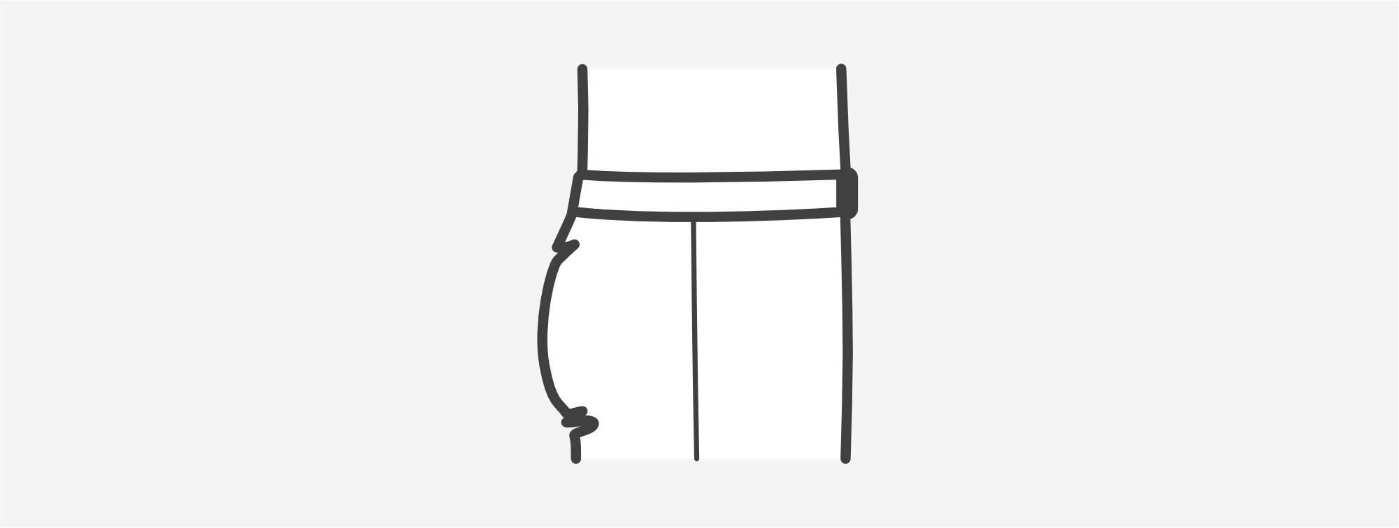 Vous avez trop d’inclinaison si un surplus de tissu crée des plis en dessous de la ceinture à l’arrière, ainsi que sous les fesses. Si vous avez déjà une inclinaison à 0, réduisez la hauteur.